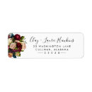 Search for blue red return address labels Burgundy
