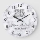 Search for 25th anniversary clocks Silver