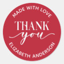 Search for christmas thank you stickers Red