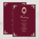 Search for burgundy wedding programs Vintage