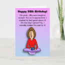 Search for cartoon 50th birthday cards Fifty