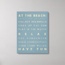 Search for house rules canvas prints Beach