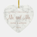 Search for marble christmas tree decorations Newlywed