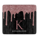 Search for rose gold and black chopping boards Girly