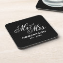 Search for newly weds coasters Black and white