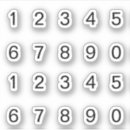 Search for number stickers Black