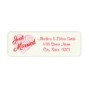 Search for just married return address labels Heart