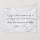 Search for little things postcards Quote