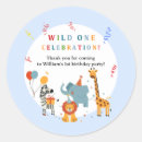 Search for boys birthday invitations stickers Wild one