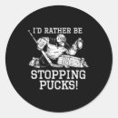 Search for hockey pucks stickers Goalie