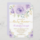 Search for lilac gold baby shower invitations Mother to be