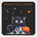 Search for cute black kitten stickers Halloween
