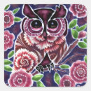 Search for whimsical owl stickers Pink