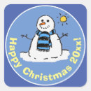 Search for funny snowmen stickers Xmas