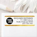 Search for gold logo return address labels Vintage