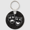 Search for tragedy and comedy masks key rings Actor