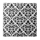 Search for black damask pattern tiles Decorative