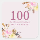 Search for 100th birthday party stickers Floral