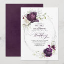 Search for royal purple and silver wedding invitations Couple