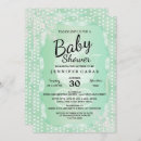 Search for mint and white baby shower invitations Elegant