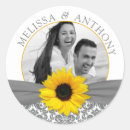 Search for yellow and grey wedding stickers Flower