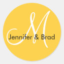 Search for yellow monogram stickers Groom