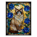 Search for ragdoll cat art Blue eyed cat