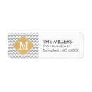 Search for gold chevron return address labels Zigzag