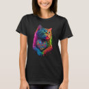 Search for cute cat womens tshirts Colourful