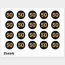 Search for number 50 stickers Gold
