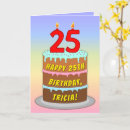 Search for 25th cake birthday cards 25 years old