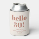 Search for 50th birthday can coolers Bold typography