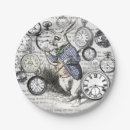 Search for alice wonderland white rabbit plates Through the looking glass