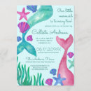 Search for watercolor mermaid invitations Pool party
