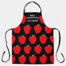 Search for teacher apple aprons Red