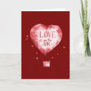 Search for hot air balloon valentines day cards Red