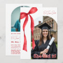 Search for ribbon graduation invitations Red