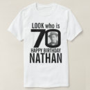 Search for 70th birthday tshirts Black and white