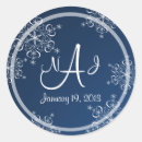 Search for monogram snowflake stickers Blue