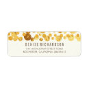 Search for faux gold foil confetti return address labels Glitter