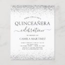 Search for silver quinceanera invitations Elegant