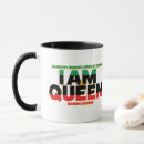 Search for i am the queen mugs Black