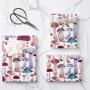 Search for mushrooms wrapping paper Watercolor