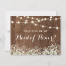 Search for country wedding bridesmaid cards String lights
