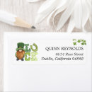 Search for st patrick day return address labels Shamrock