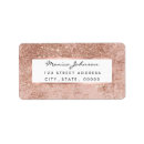 Search for faux rose gold return address labels Blush pink