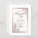 Search for rose gold retirement invitations Simple