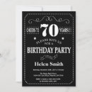Search for black and white 70th birthday invitations Cheers to 70 years