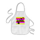 Search for butterfly on black aprons Pink