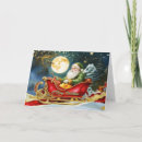 Search for sleigh and santa christmas cards Vintage santa claus